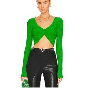 BRAND NEW Cotton Citizen The Capri Crop Cardigan Lime Green Size XS